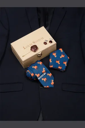 LOUIS STITCH Men Italian Silk Formal Accessory Gift Set