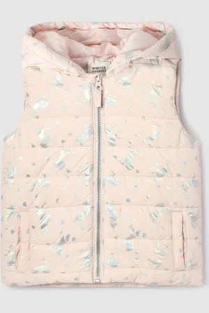 Max Collection Girls Printed Hooded Puffer Jacket