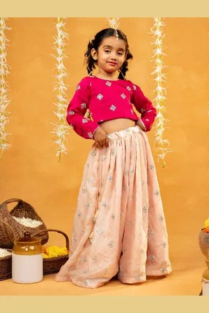 Jilmil Girls Embroidered Ready to Wear Lehenga &