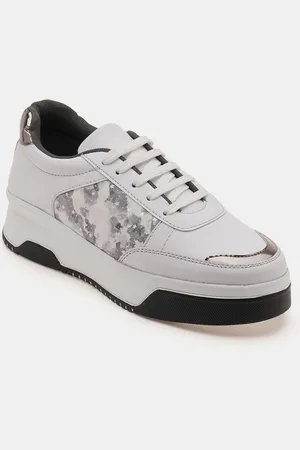 R&B Women Printed Round Toe Lace-Up Sneakers