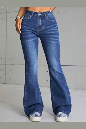 BAESD Women Comfort Bootcut Light Fade Stretchable Jeans