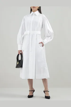 Karl Lagerfeld Women Cotton Shirt Midi Dress