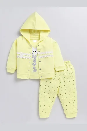 Moms Love Infants Girls Printed Pure Cotton Clothing Set