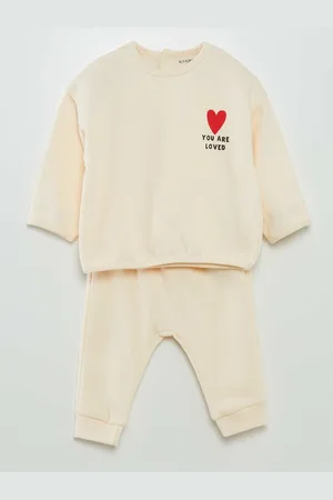 KIABI Girls Printed Round Neck Sweatshirt With Jogger