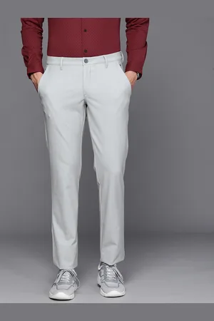 Louis Philippe Men Tapered Fit Mid-Rise Chinos Trousers