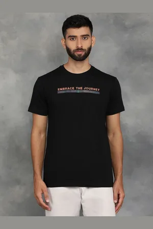 Greenfibre Men Typography Printed Round Neck Pure Cotton Slim Fit T-shirt