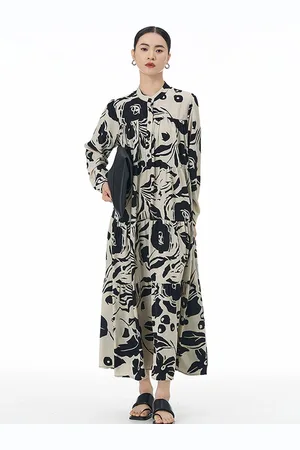 JC Collection Ethnic Motifs Print Maxi Dress