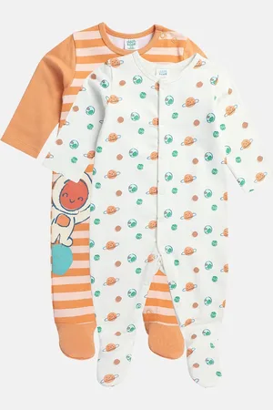 MINI KLUB Boys Pack of 2 Printed Sleepsuit