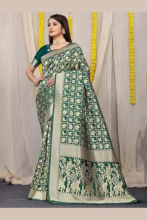 Kalini Woven Design Zari Pure Silk Kanjeevaram Saree