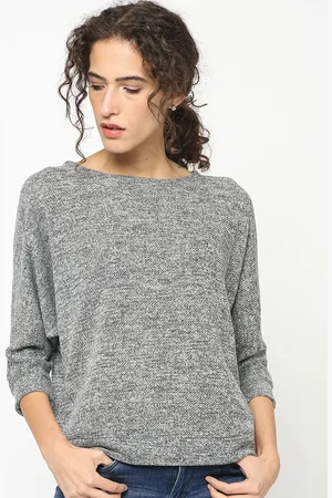 Gipsy Women Grey Solid Top