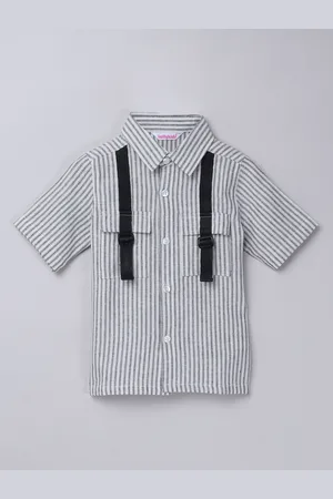 taffykids Boys Comfort Multi Stripes Opaque Striped Casual Shirt