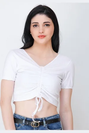 Cation Ruched Crop Top