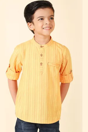 Fabindia Boys Striped Cotton Kurta