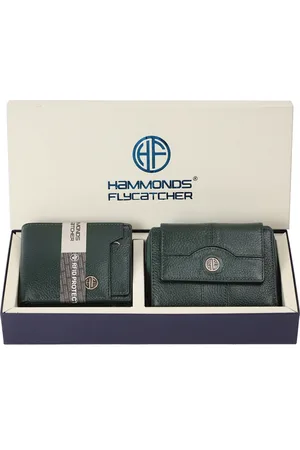HAMMONDS FLYCATCHER Unisex 2 Textured Leather Two Fold Wallet