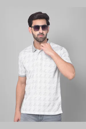 Crimsoune Club Abstract Printed Polo Collar Slim Fit T-shirt