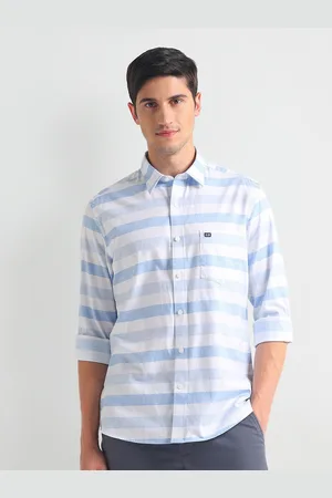 Arrow Men Slim Fit Horizontal Stripes Opaque Striped Casual Shirt