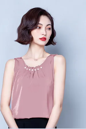 JC Collection Women Pink Solid Polyester Casual Top