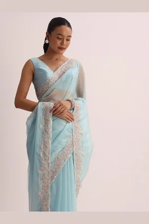 KALKI Fashion Embroidered Organza Saree