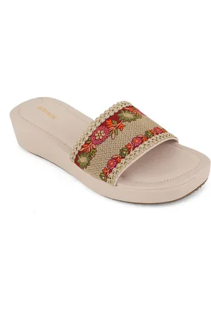 Anouk Women Woven Design Platform Heels Sandals
