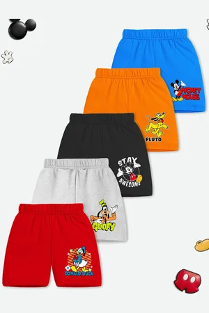 YK Boys Printed Disney Printed Shorts Pack Of 5