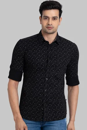Parx Men Slim Fit Printed Spread Collar Long Sleeves Casual Shirt