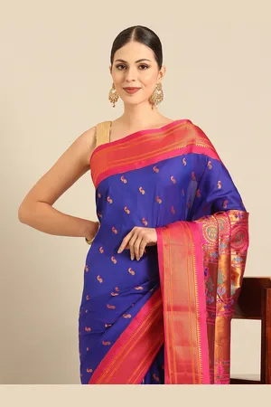 Varkala Silk Sarees Ethnic Motifs Zari Paithani Saree