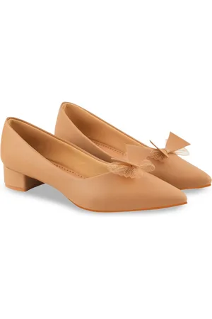 Shoetopia Women Pointed Toe Block Heel Pumps