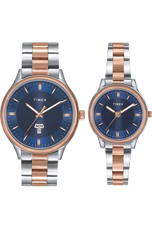 Timex Bracelet Style His & Her Analogue Watch Set TW00ZP010