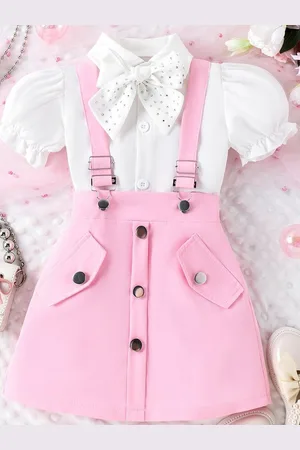 LULU & SKY Girls Shirt with Skirt