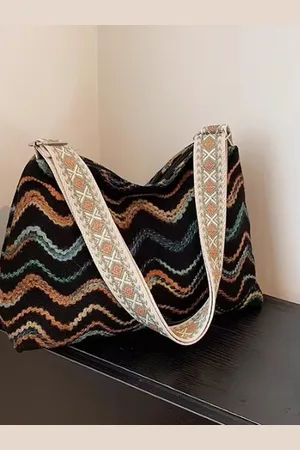 Stylecast Geometric Printed Structured Shoulder Bag