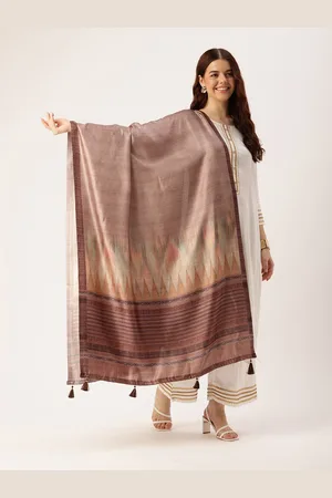 Ishin Ethnic Motifs Woven Design Cotton Dupatta