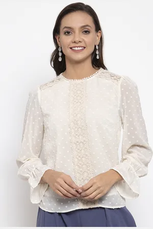 Gipsy Women Off-White Self Design Top