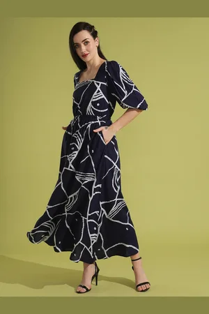 Globus Printed Puff Sleeve Maxi Dress