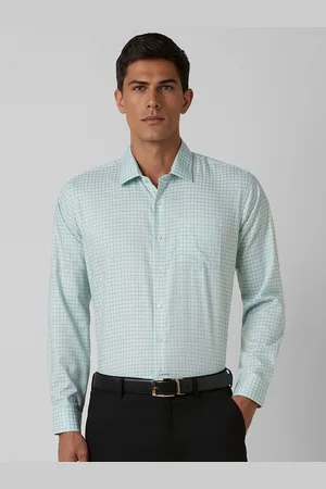 Van Heusen Men Spread Collar Checked Cotton Slim Fit Formal Shirt