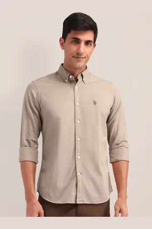 U.S. Polo Assn. Men Classic Button-Down Collar Solid Cotton Casual Shirt