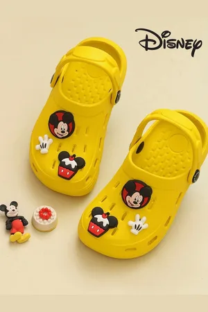 Yellow bee Boys Printed Yellow Clogs