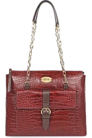 Hidesign Textured Structured Leather Shoulder Bag