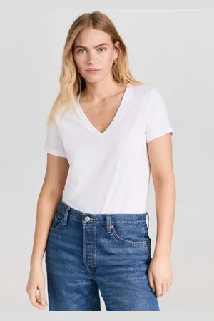 Color Capital Women V-Neck Pockets T-shirt