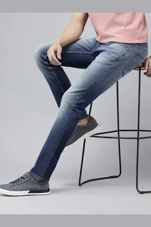 SPYKAR Men Skinny Slim Fit Low-Rise Heavy Fade Stretchable Jeans