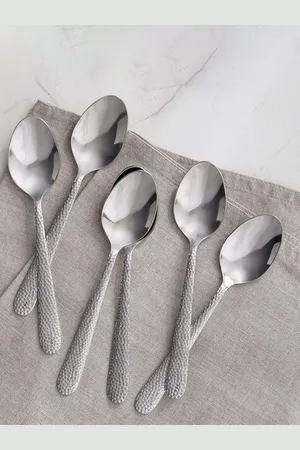 Home Centre Glister Elke 6-Pcs Grey Baby Spoons