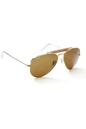 Ray-Ban Men UV Protected Brown Lens Pilot Sunglasses - 0RB3129IW150458