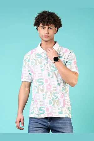 V-Mart Men Printed Polo Collar Pockets T-shirt
