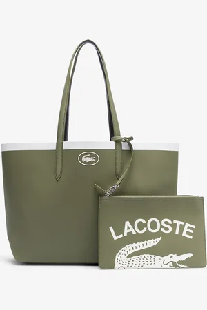 Lacoste Textured Structured Tote Bag With Pouch