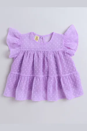 AWW HUNNIE Polka Dot Print Flutter Sleeve Top