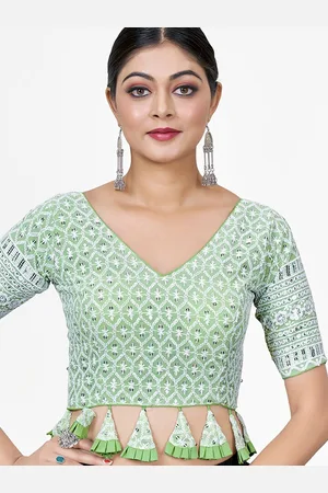 SHOPGARB Embroidered Sequinned Saree Blouse