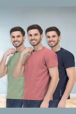 FREECULTR Men Pack of 3 Half Sleeve Round Neck Organic Cotton Tshirts