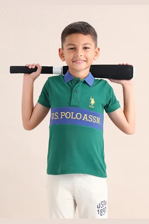 Ralph Lauren Boys Brand Logo Polo Collar Applique T-shirt