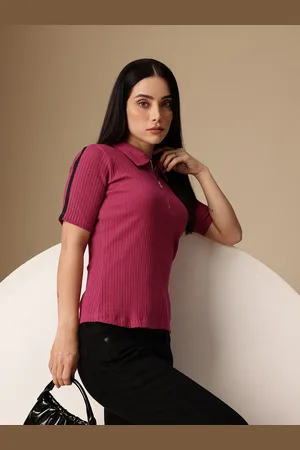 Chemistry Ribbed Polo Collar T-shirt
