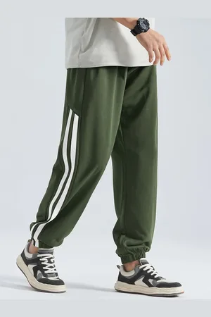 NOBERO Men Oversized Fit Side Stripe Joggers