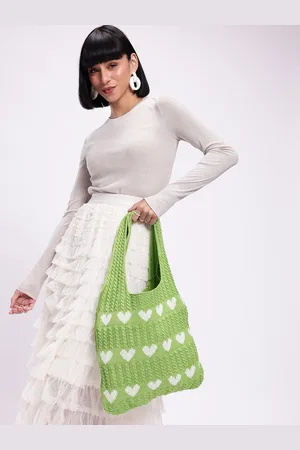 DressBerry Heart Crocheted Shopper Tote Bag